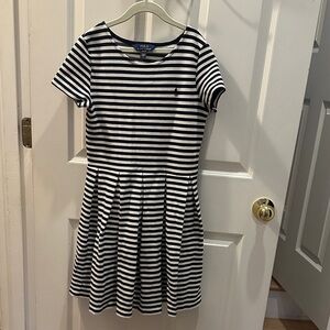 Polo by Ralph Lauren Kids Navy and White Striped Dress